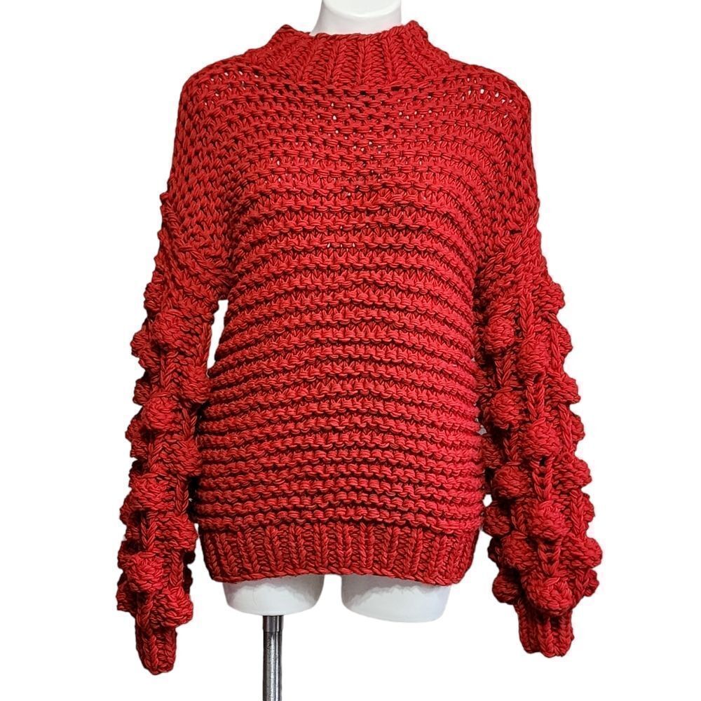 Goodnight Macaroon red chunky sweater